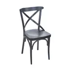 image of BFM Seating ZWC88-BW GR4 Indoor Sofia Side Chair with Wood Back and Upholstered Seat