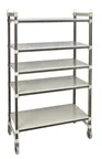 image of Cambro EMT214880S5480 Camshelving Elements XTRA 21"D x 48"L x 80"H 4-Tier Track Shelving System, 900 lbs, Speckled Gray