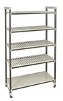 image of Cambro EST246081VS5480 Camshelving Elements XTRA 24"D x 60"L x 81"H 2400 lbs 4-Tier Track Shelving System