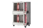 image of IKON IGCO-2 LP Double Deck Full Size LP Gas Dual Convection Oven, Standard Depth, 108.000 BTU