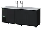 image of RefrigerationX XBD-4SB-N Draft Beer Tower 90×27×37" 4½‑Barrel Black Vinyl, 2 3" Towers, R‑290 115V
