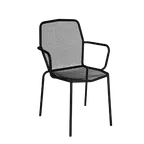 image of BFM Seating DV354BL Avalon Stacking Arm Chair, Micro Mesh Back & Seat
