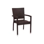 image of BFM Seating PH501CJV Monterey Stacking Armchair, Synthetic Wicker Back & Seat