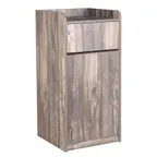 image of BFM Seating TE4622FH Trash Enclosure, 20-1/2" W X 22" D X 46" H Overall
