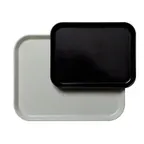 image of Cambro 1520CL110 Tray – 15" x 20-1/4" Black Rectangular Fiberglass, Dishwasher Safe, Made in USA