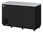 image of RefrigerationX XBB-2SB-N6, 58\" W X 27\" D X 37\" H, 19 Cu.ft., Black Vinyl, 2 Doors, Shelves, R-600a