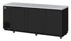 image of RefrigerationX XBB-4SB-N Cooler 90"W X 27"D X 37"H 36.95cuft Black Vinyl 3‑Door 1/3 HP R‑290 115V