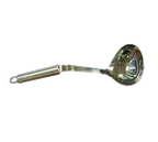 image of Spring USA M3505-76 Tureen Ladle, 6-8 Oz, 11" Length, Bent Handle, 1-Piece Stainless Steel