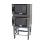 image of Cadco BLS-4FTD-2 Double Full Size Electric Convection Oven w/ Stand, Touch Controls, 208/240V