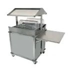 image of Cadco CBC-GG-2 MobileServ® Deluxe Grab & Go Merchandising Cart with (2) Heated Wells