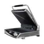 image of Cadco CPG-BBQ 19" Jumbo Single Glass-Ceramic Panini Grill w/ Grooved Plates, 208/240V