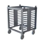 image of Cadco OST-195-C Mobile Full Size Oven Stand, Heavy Duty - 10 Pan Cap. / Fits (2) Full Size Ovens