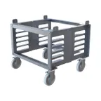 image of Cadco OST-195-CS Mobile Full Size Oven Stand, Heavy Duty - Short Height / Fits (2) Full Size Ovens