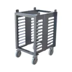 image of Cadco OST-34A-C Mobile Half-Size Oven Stand, Heavy Duty - 10 Pan Cap. / Fits (2) Half-Size Ovens