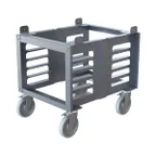 image of Cadco OST-34A-CS Mobile Half-Size Oven Stand, Heavy Duty - Short Height / Fits (2) Half-Size Ovens