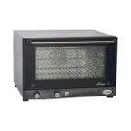 image of Cadco OV-013 Single-Deck Electric Convection Oven w/ Manual Controls, Half-Size, 3 Shelves