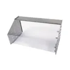 image of Cadco SG-1 Sneeze Guard for CBC-HHH Carts, Stainless Top Shelf for Filled Plates, 46-1/2" x 24-5/8"
