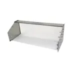 image of Cadco SG-4 Sneeze Guard for CBC-HHHH Carts, Stainless Top Shelf for Filled Plates, 61-1/4" x 24-5/8"