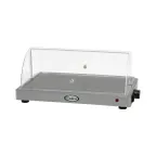 image of Cadco WTRT-10-HD Countertop Warming Shelf w/ Rolltop Lid, Medium Size, 19" x 11" Warming Surface