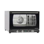 image of Cadco XAF-113 Half Size Countertop Electric Convection Oven w/ 3 Shelf, Manual Controls, 120V