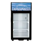image of Adcraft CDRF-1D/1.5 Countertop Merchandiser Refrigerator, 1.5 cu ft, Black Coated Steel, Swing Glass Door