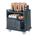 image of Cambro MDC24191 Beverage Service Cart, 44.5L x 30W x 44H, Granite Gray Polyethylene, Insulated Compartments