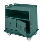 image of Cambro MDC24F192 Beverage Service Cart, 44.5L x 30W x 44H, Polyethylene, Granite Green, Insulated Compartments