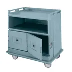 image of Cambro MDC24F401 Beverage Service Cart, 44.5L x 30W x 44H, Polyethylene, Slate Blue, Insulated Compartments