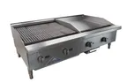 image of Comstock-Castle CS-24C-24G Countertop Gas Griddle / Charbroiler Combination, 130.000 BTU