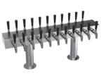 image of Krowne KDSTC-11S T-Head Beer Tower, 36" OA, Counter, Glycol, 2-Column, Steel 22 Faucets(13-100 Taps)