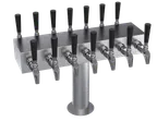 image of Krowne KDSTC-7S Draft Beer Tower, 21" OA, Stainless Steel, Glycol‑Cooled, Countertop, 14 Faucets