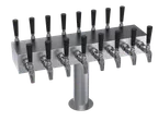 image of Krowne KDSTC-8S Draft Beer Tower, 24" OA Length, Glycol‑Cooled, Steel Finish, 13‑Tap Capacity