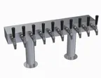 image of Krowne KDTH-10S Double T-Head Beer Tower 30" Countertop 12-Tap Columns Stainless Steel Glycol-Cooled