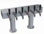 image of Krowne KDTH-6S T-Head Draft Beer Tower, 24" Countertop Box, Stainless Steel, Six-Tap Glycol-Cooled