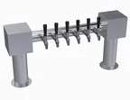 image of Krowne KHH-6S Tap Tower, 34" OA, Steel Finish, Countertop, 2‑Column 4‑6 Tap Dispenser, No Faucets