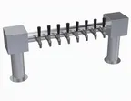 image of Krowne KHH-8S Draft Beer Tower, 40" 2‑Column Stainless Steel, Glycol Cooled, 8‑Faucet (7‑12 Tap)