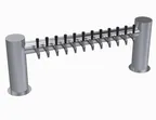 image of Krowne KMH-12S 12‑Tap Beer Tower, 53" Flange, Stainless Steel, Glycol Cooled, Handles Not Included