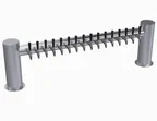 image of Krowne KMH-16S Draft Beer Tower, 16‑Faucet Glycol‑Cooled, 65" Flange, Stainless Steel, 2‑Column