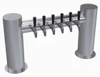 image of Krowne KMH-6S Max-H Beer Tower, 35" Flange, Glycol Cooled, Stainless Steel, 2 Columns, 4-6 Taps