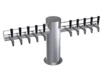 image of Krowne KMT-10S Max‑T Beer Tower, 39" Flange, Stainless Steel, Glycol‑Cooled, Ten‑Tap (No Handles)