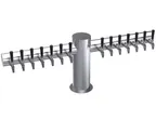 image of Krowne KMT-14S Max-T Beer Tower, 14 Faucets, 51" Flange, Steel Finish, Glycol-Cooled, 1-Column