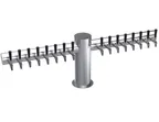 image of Krowne KMT-16S Draft Beer Tower, 16‑Faucet Glycol‑Cooled, 57" Flange, Countertop, Stainless Steel Finish