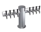 image of Krowne KMT-8S Draft Beer Tower, 8‑Faucet, 33" Flange, Steel Finish, Glycol‑Cooled, 7‑12 Tap Capacity