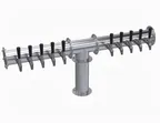 image of Krowne KPTH-10S Beer Tower, Countertop, 43-3/4", Glycol-Cooled, Stainless, 10 Faucet (7-12 Taps)