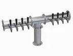image of Krowne KPTH-8S Tap Tower - 8 Tap, 37-3/4" OA Length, Glycol-Cooled, Stainless Steel Finish