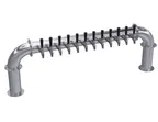 image of Krowne KPTP-12S Pipe Tower, 12‑Tap Draft Beer, 57" Length, Countertop Mount, Stainless Steel Finish