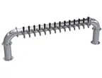 image of Krowne KPTP-14S 14‑Tap Draft Beer Tower, 63" Countertop Mount, Brushed Stainless Steel, 2‑Column