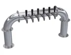 image of Krowne KPTP-6S Draft Beer Tower, 6-Tap, 2-Column Stainless Steel, 39" OA Length, Glycol Cooled
