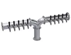 image of Krowne KPY-10S Y‑Tower Beer Dispensing, 48" OA Length, Stainless Steel, Countertop, Ten Taps