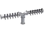 image of Krowne KPY-12S Tap Tower, 12‑Faucet Beer, 54" OA Countertop, Stainless Steel, Glycol‑Cooled